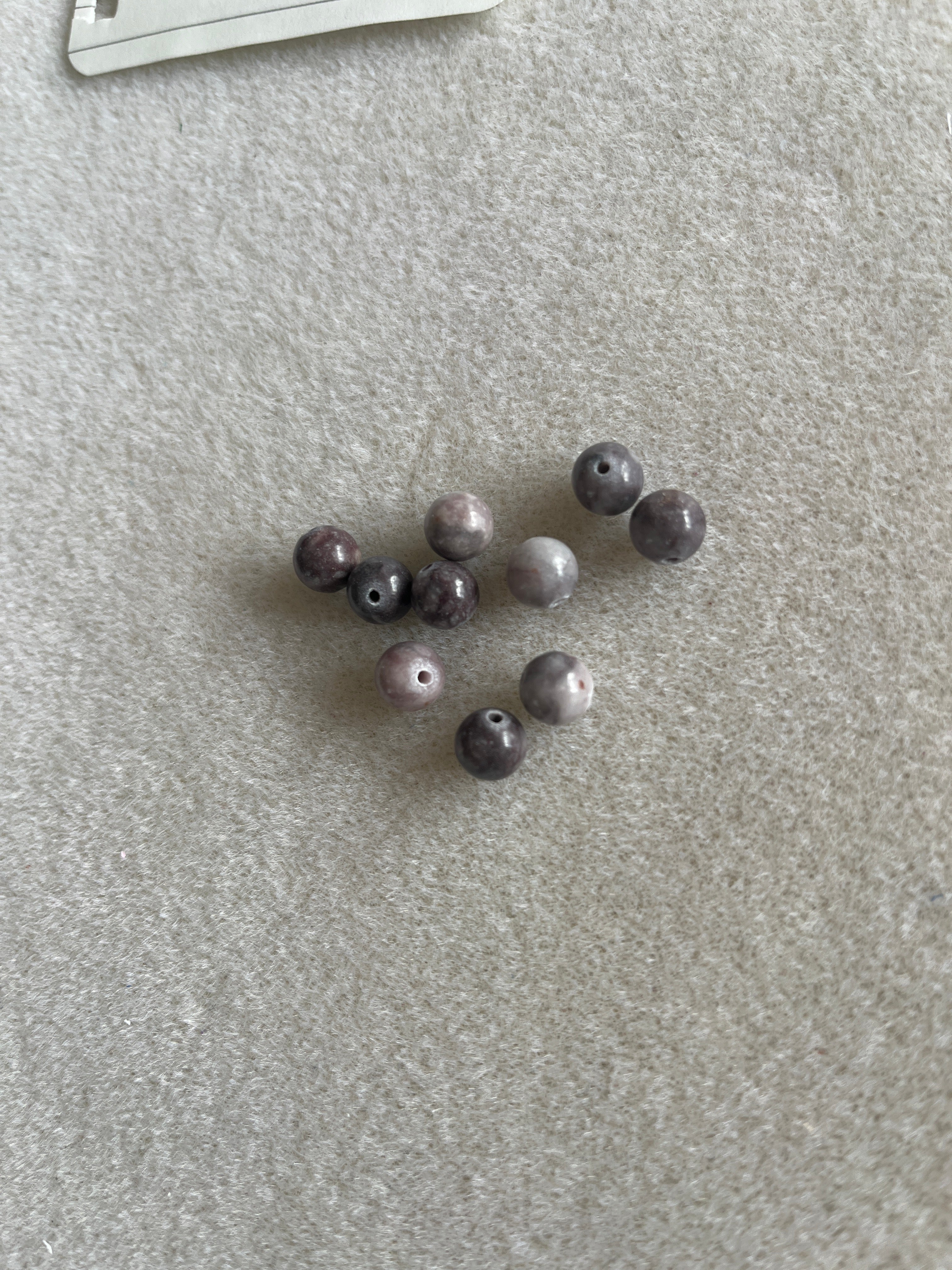 10 perles JASPE PURPLE