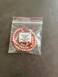 1 fil Opale rose facettes 4mm