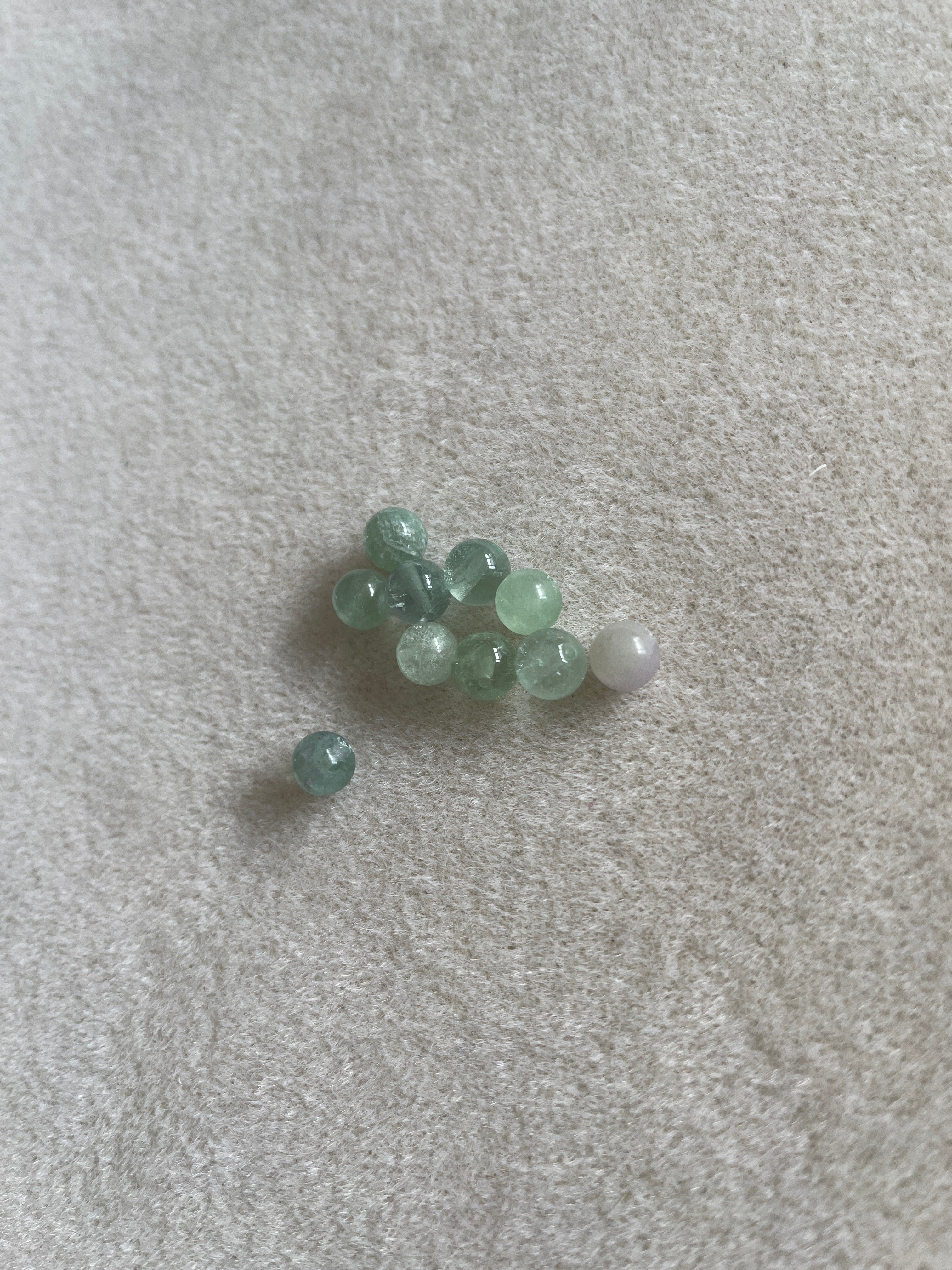 10 perles FLUORITE