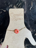 Bracelet pampille corail