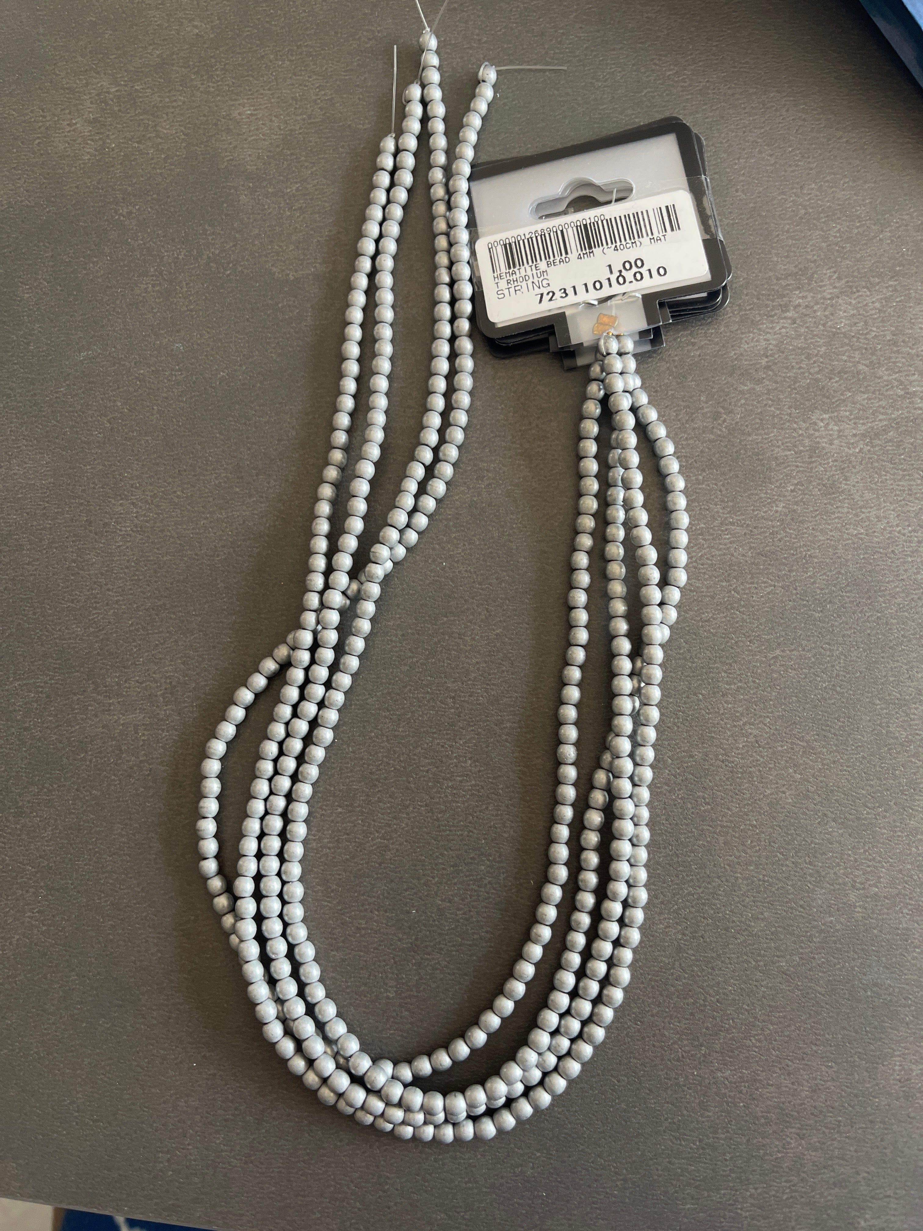 4 fils HÉMATITE 4mm
