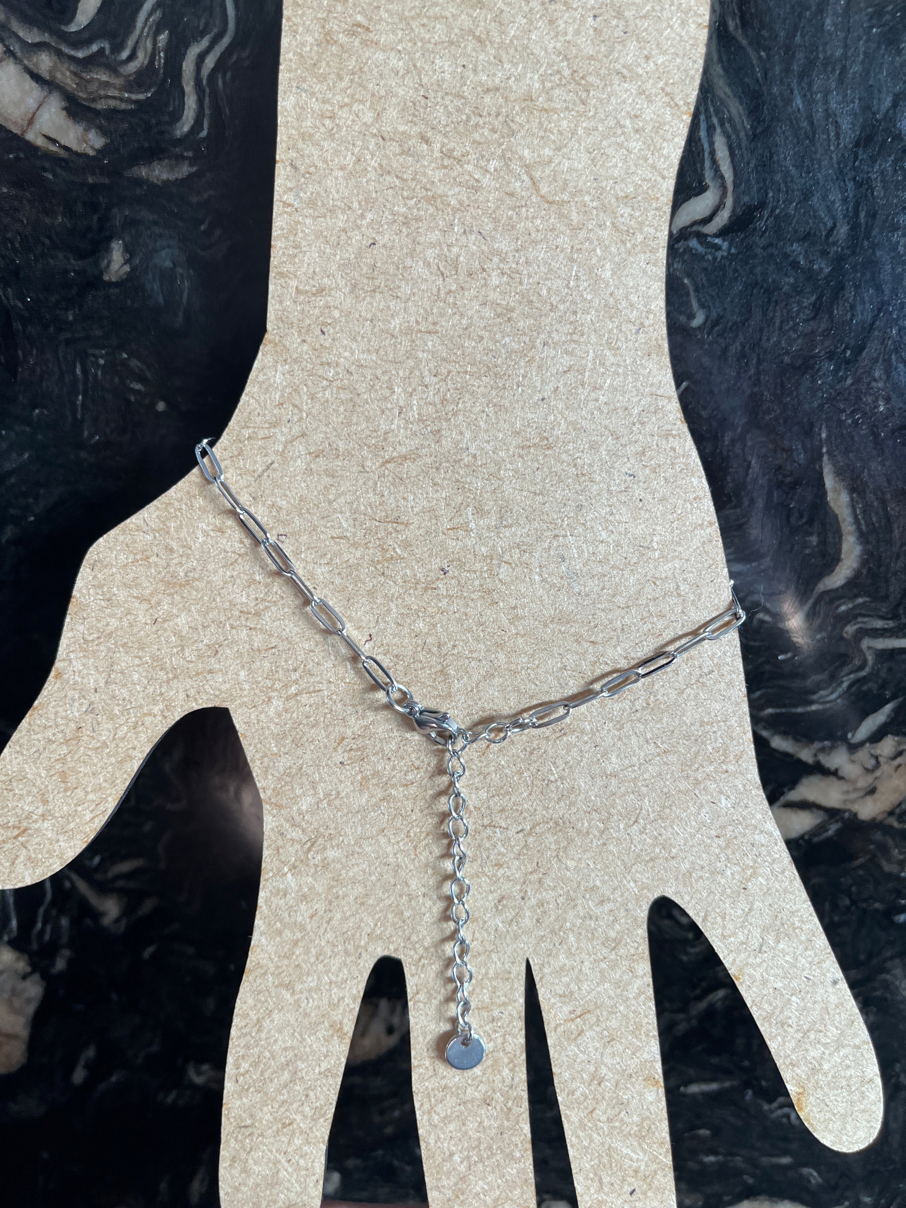 Bracelet pampille corail argenté