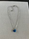 Collier pampille bleu