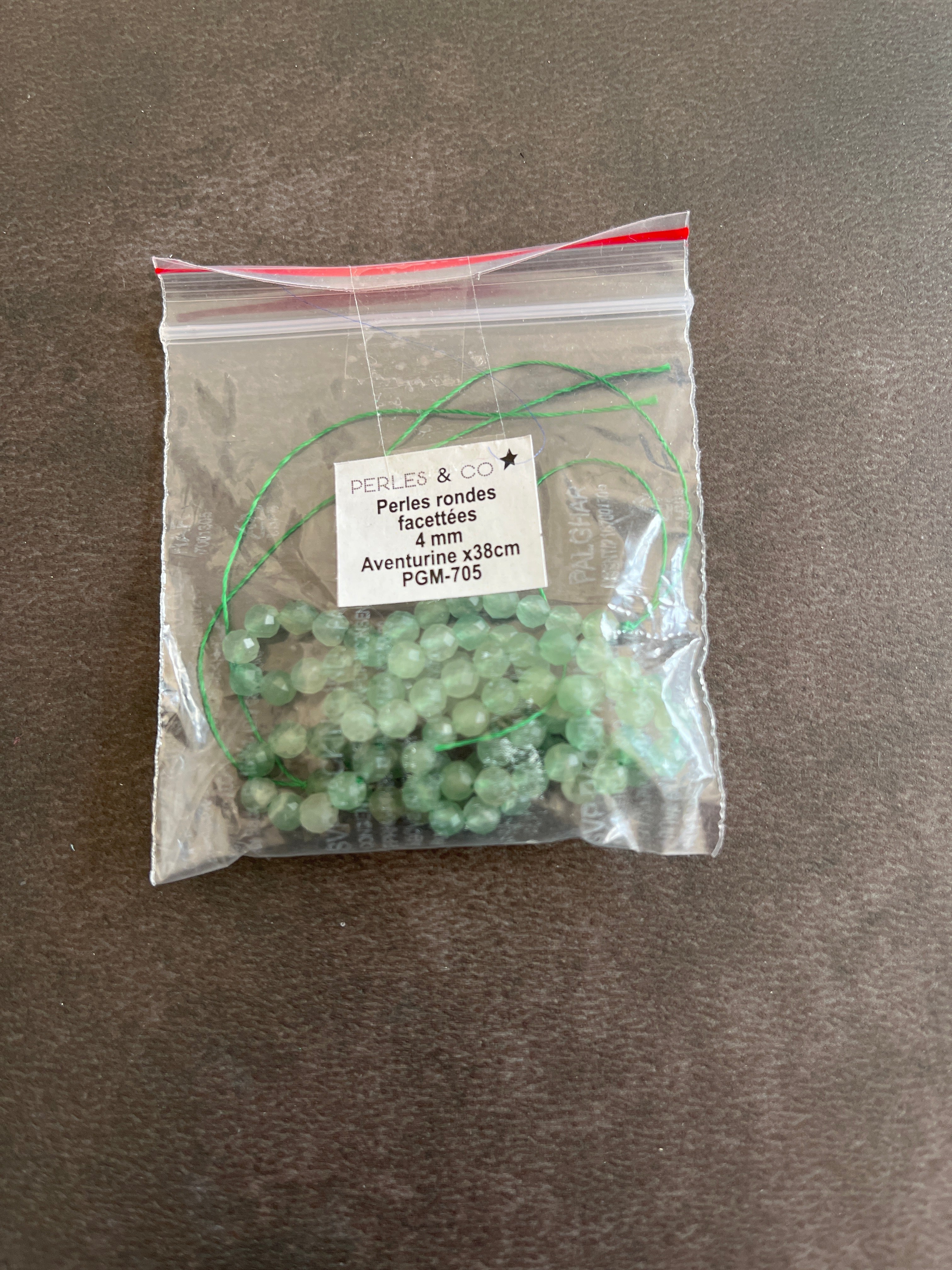 1 fil Aventurine facettes 4mm