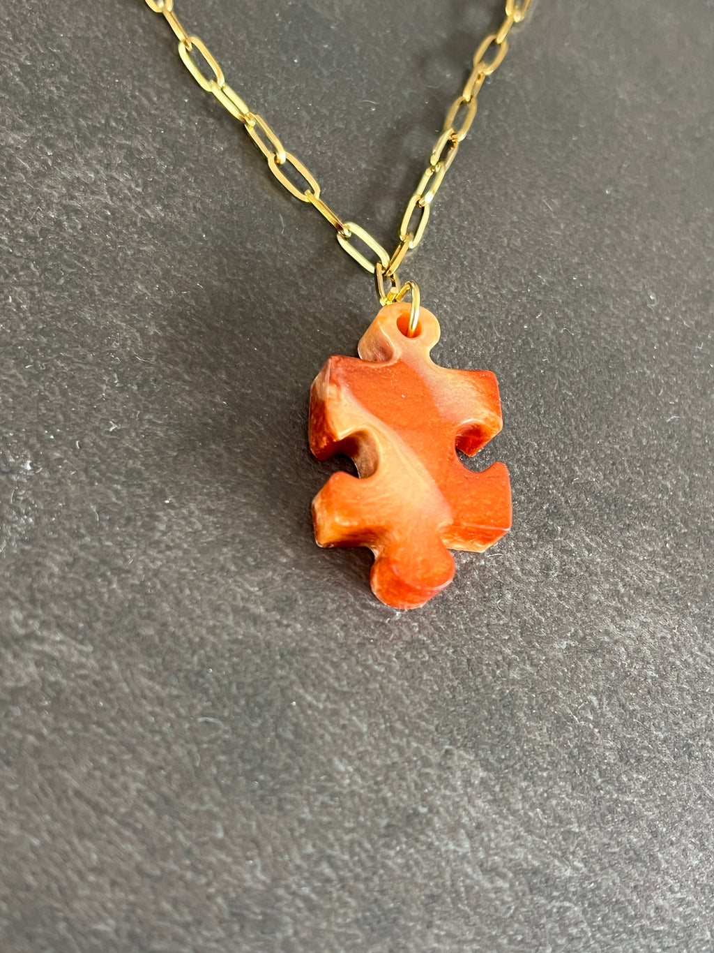 Collier pampille puzzle marbré