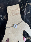 Bracelet pampille magical purple argenté