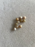10 perles AGATE FEU