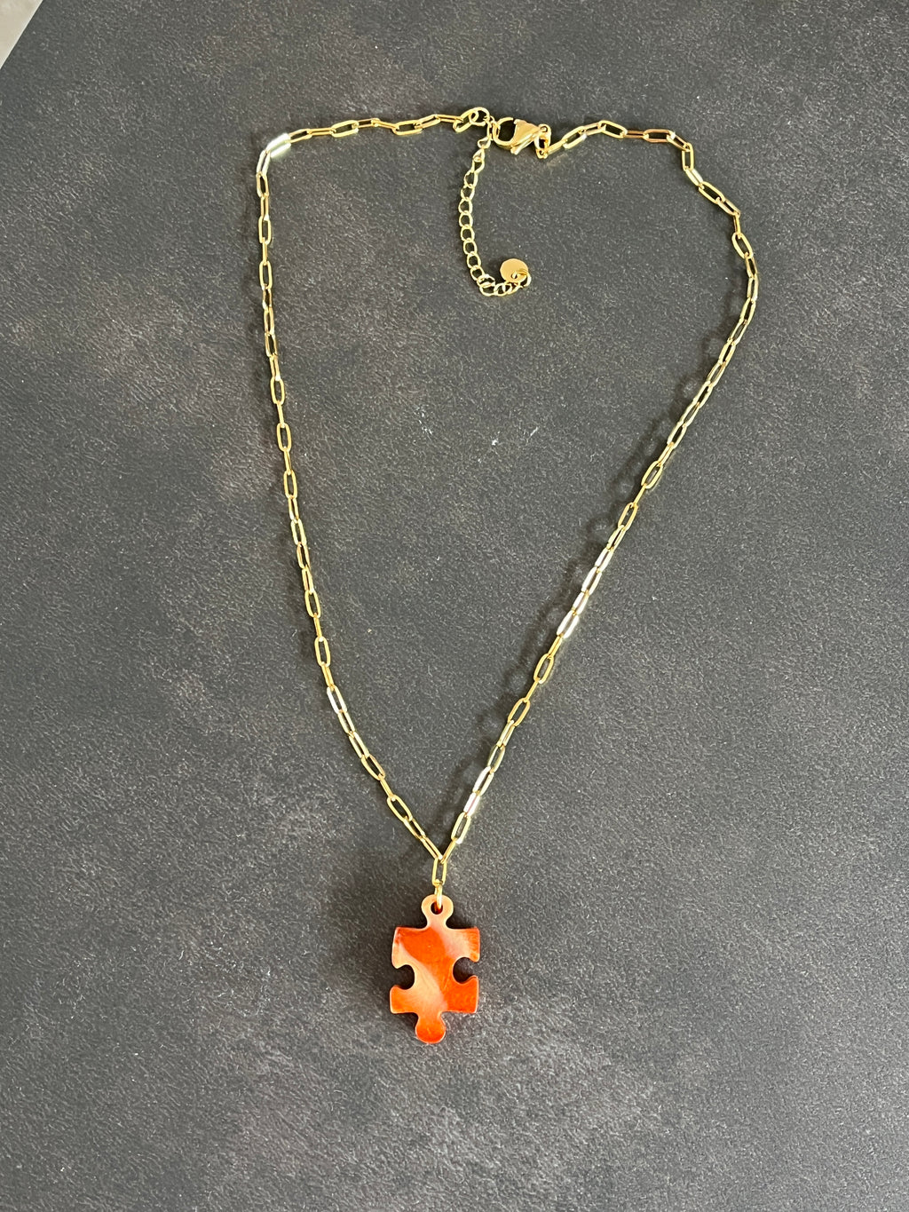 Collier pampille puzzle marbré