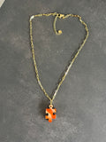 Collier pampille puzzle marbré