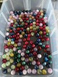 Lot 10 perles résine 12 mm