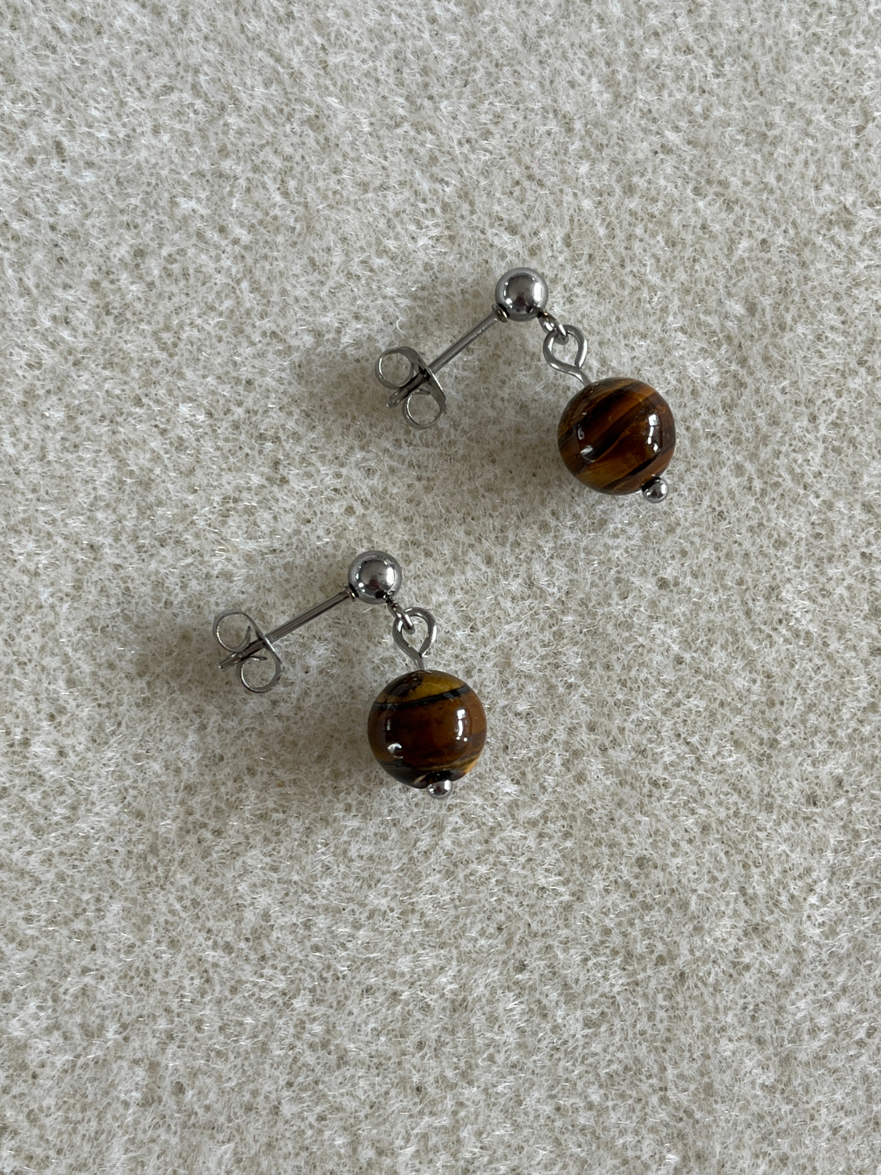 Boucles d'oreilles œil de tigre