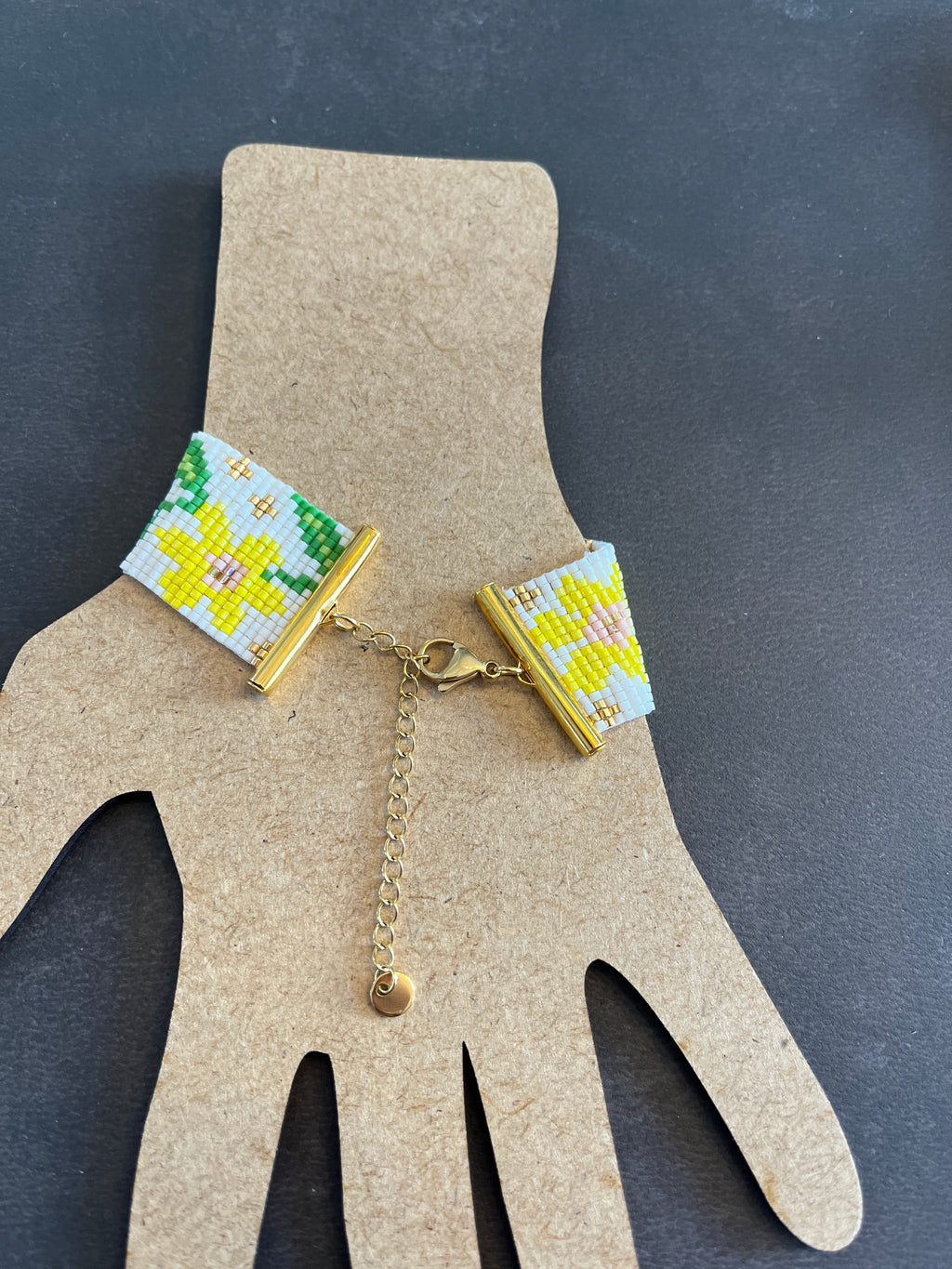 Bracelet Fleurs jaunes