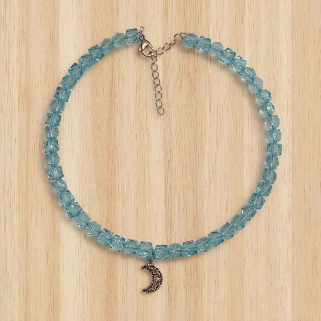 Collier bleu et lune