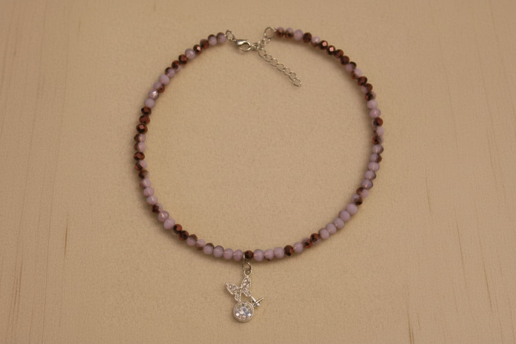 Collier cuivré papillon