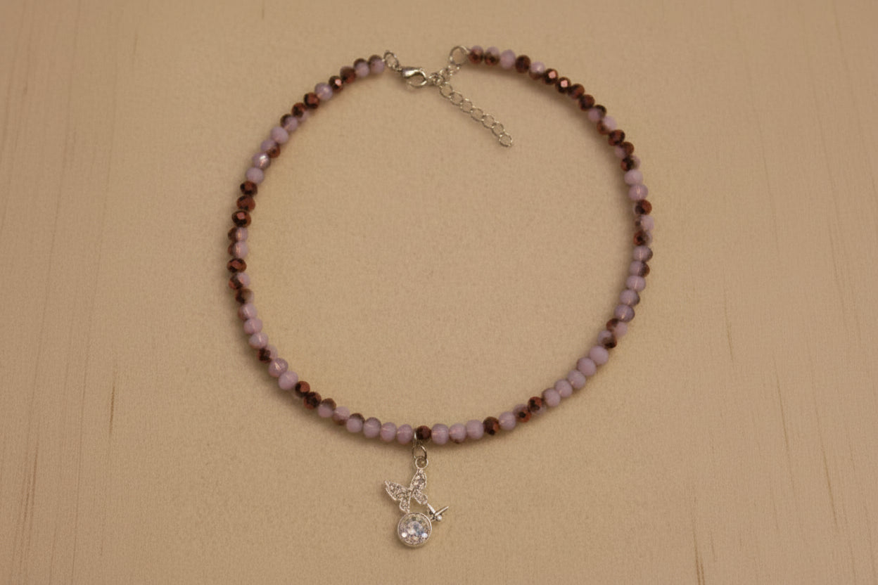 Collier cuivré papillon