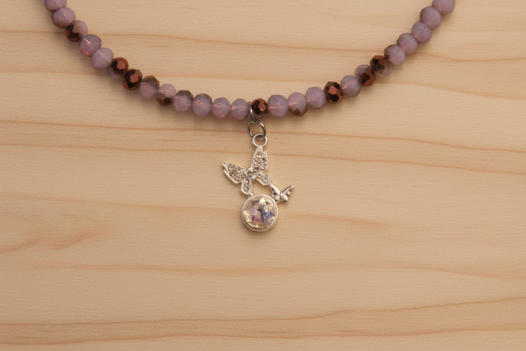 Collier cuivré papillon