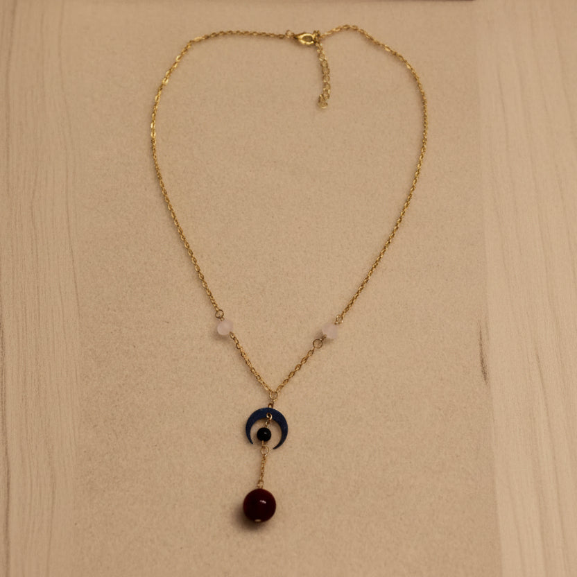 Collier pendentif rouge