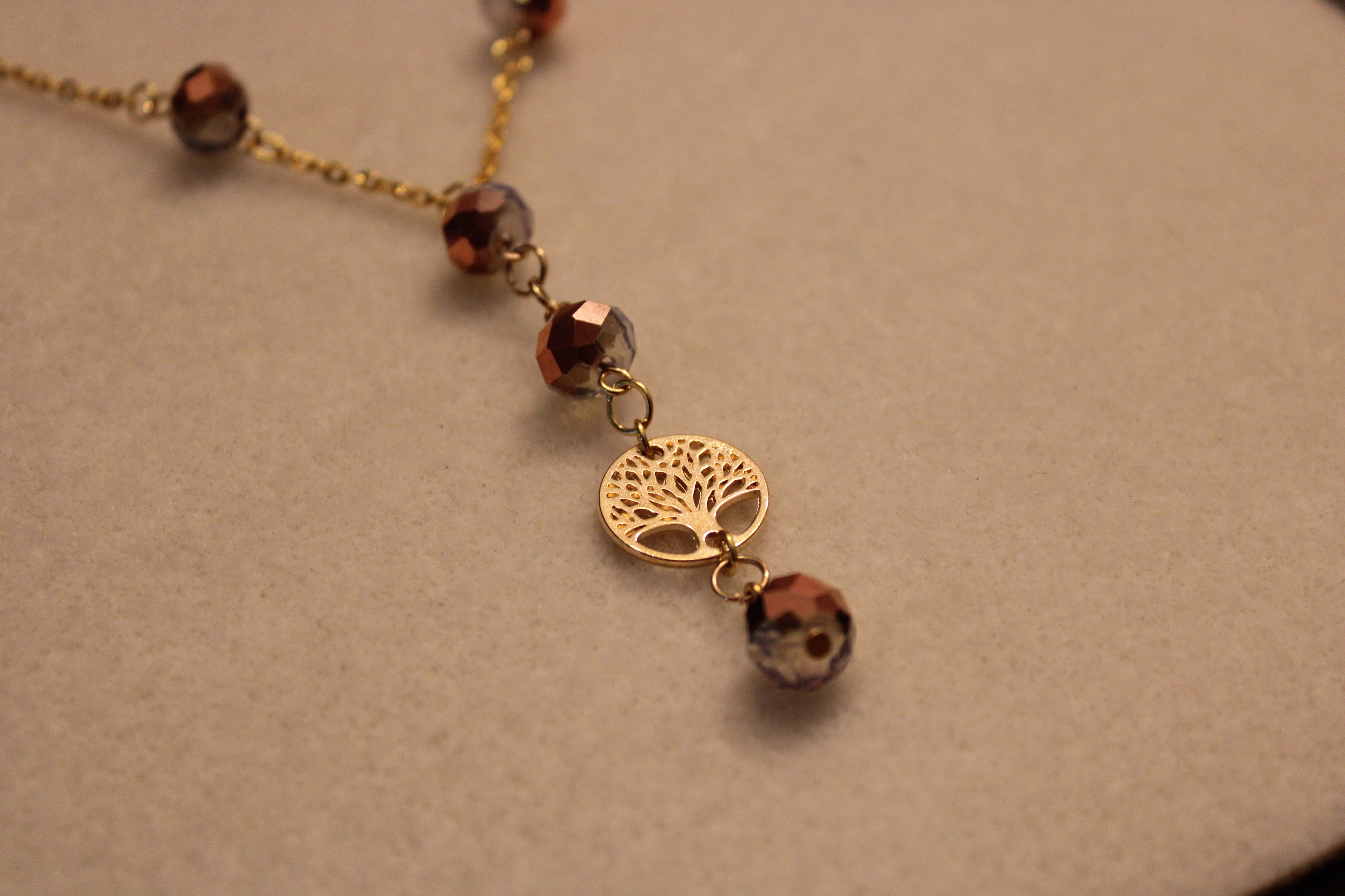 Collier bicolore cuivré