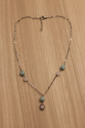 Collier amazonite et cristal de roche