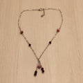 Collier améthyste et howlite rose