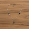 Collier oeil de faucon et quartz blanc