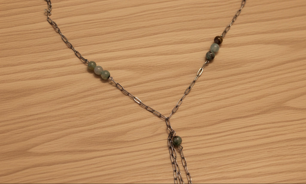 Sautoir Agate naturelle