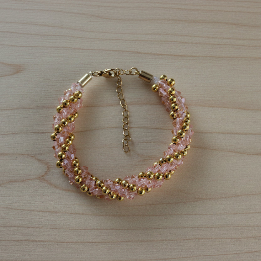 Bracelet rose et doré