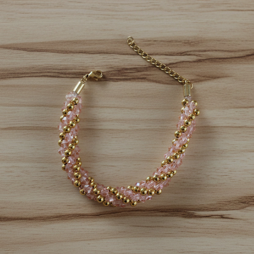 Bracelet rose et doré