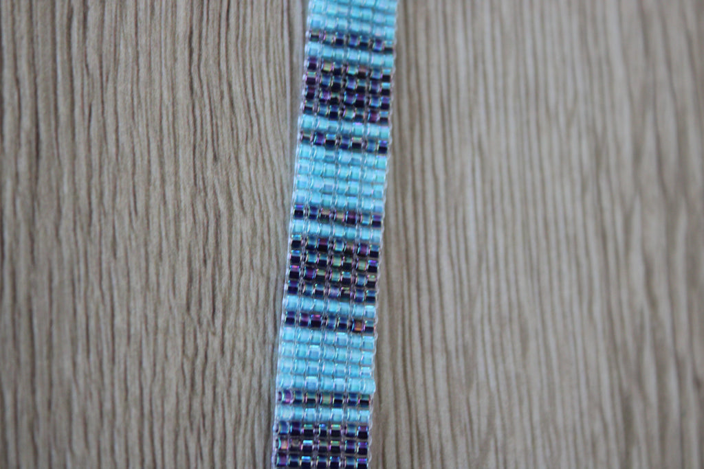 Bracelet rayé bleu