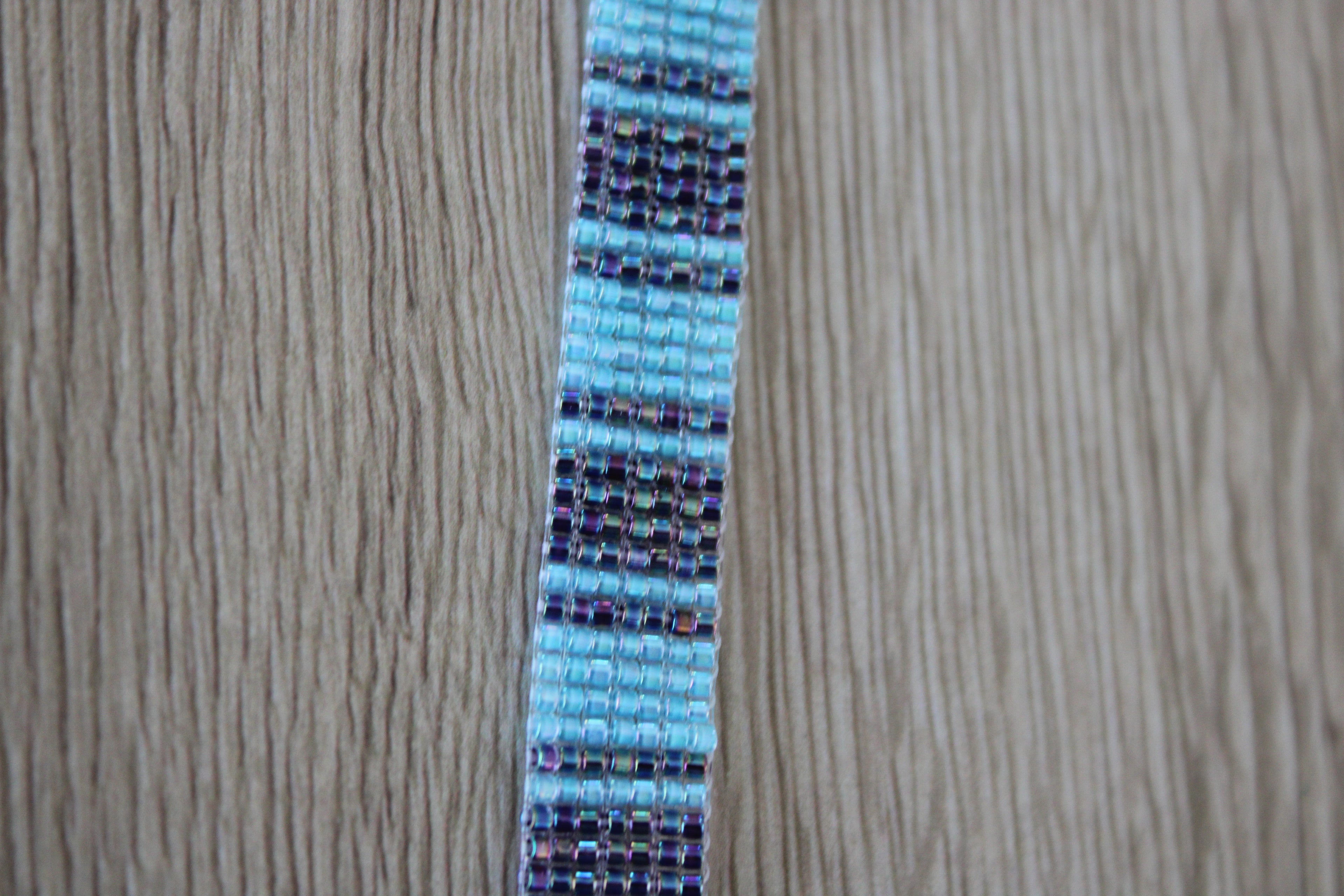 Bracelet rayé bleu