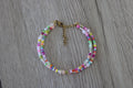 Bracelet double tour multicolore