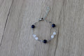 Bracelet oeil de faucon et quartz blanc