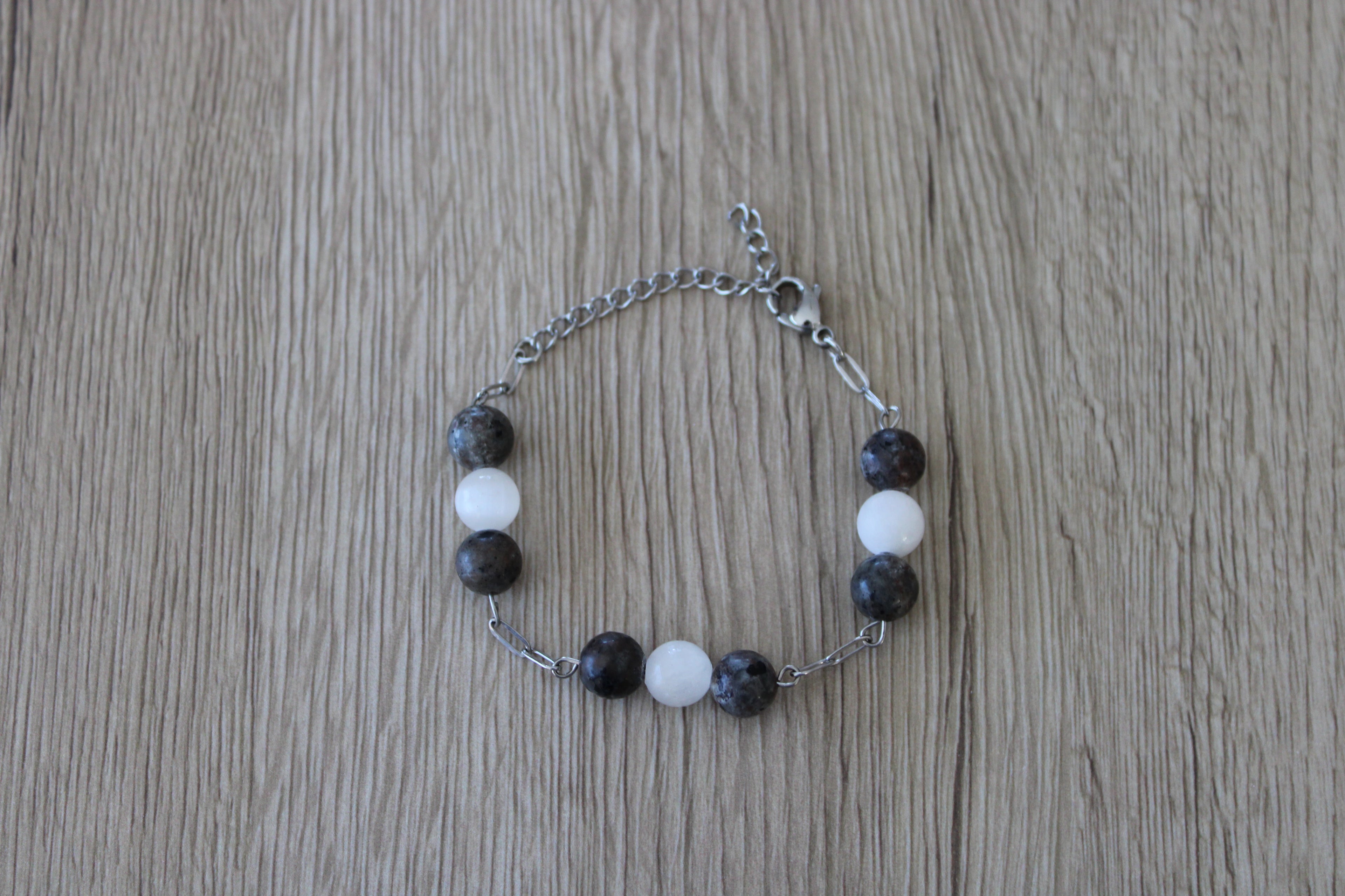 Bracelet sélénite et syénite