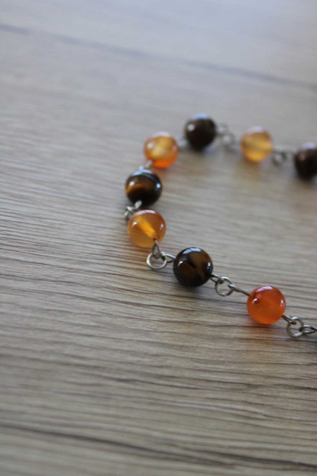 Bracelet oeil de tigre et cornaline