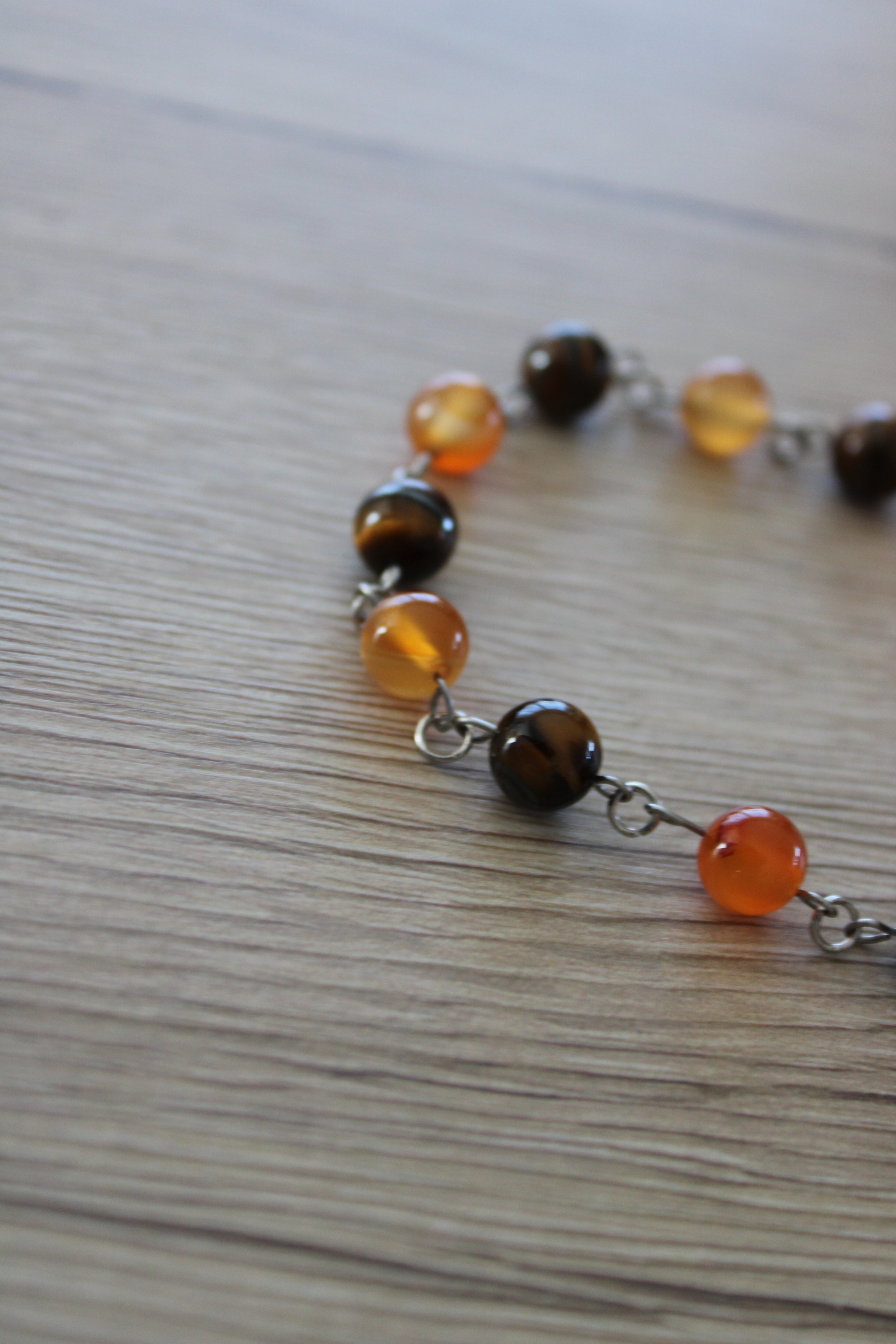 Bracelet oeil de tigre et cornaline