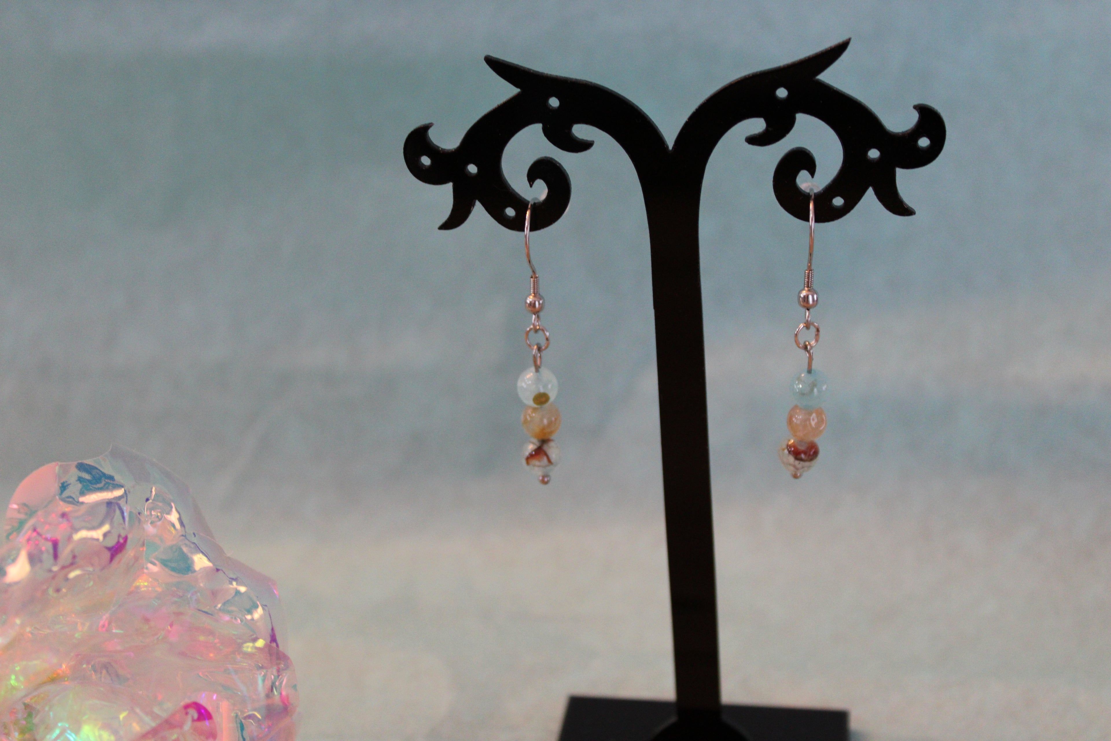 Boucles d'oreilles agate naturelle