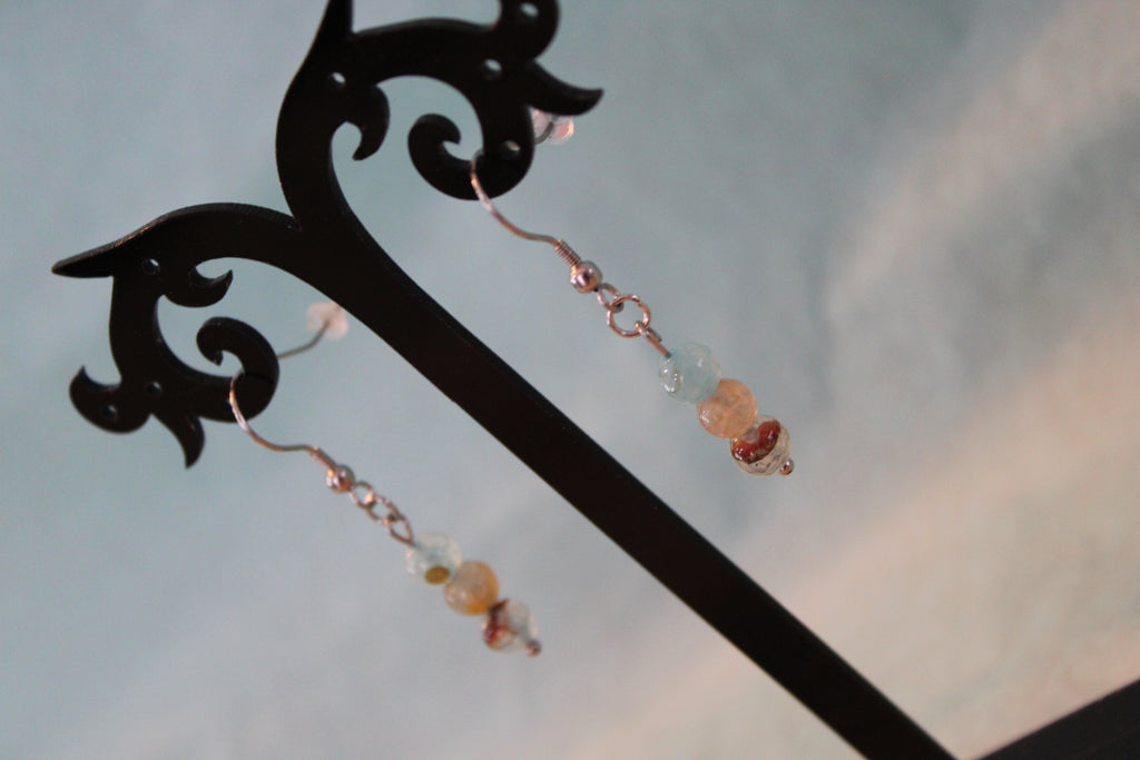 Boucles d'oreilles agate naturelle