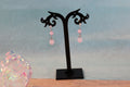 Boucles d'oreilles quartz rose et jaspe fleur de cerisier