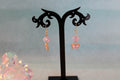 Boucles d'oreilles rose papillon