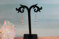 Boucles d'oreilles argentées beige gold