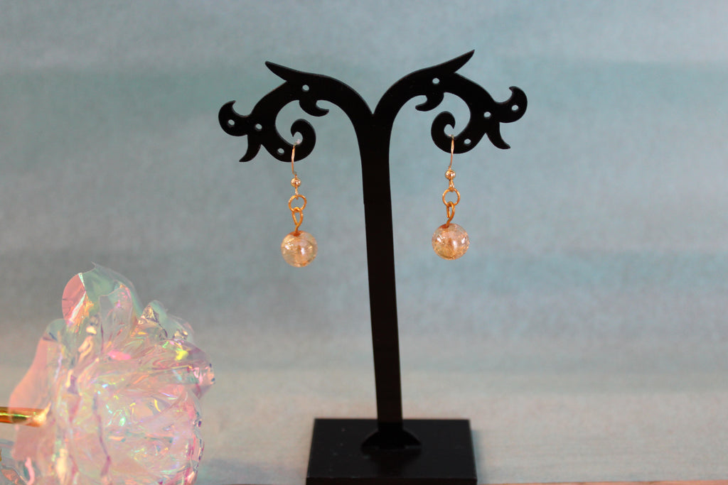 Boucles d'oreilles dorées shiny