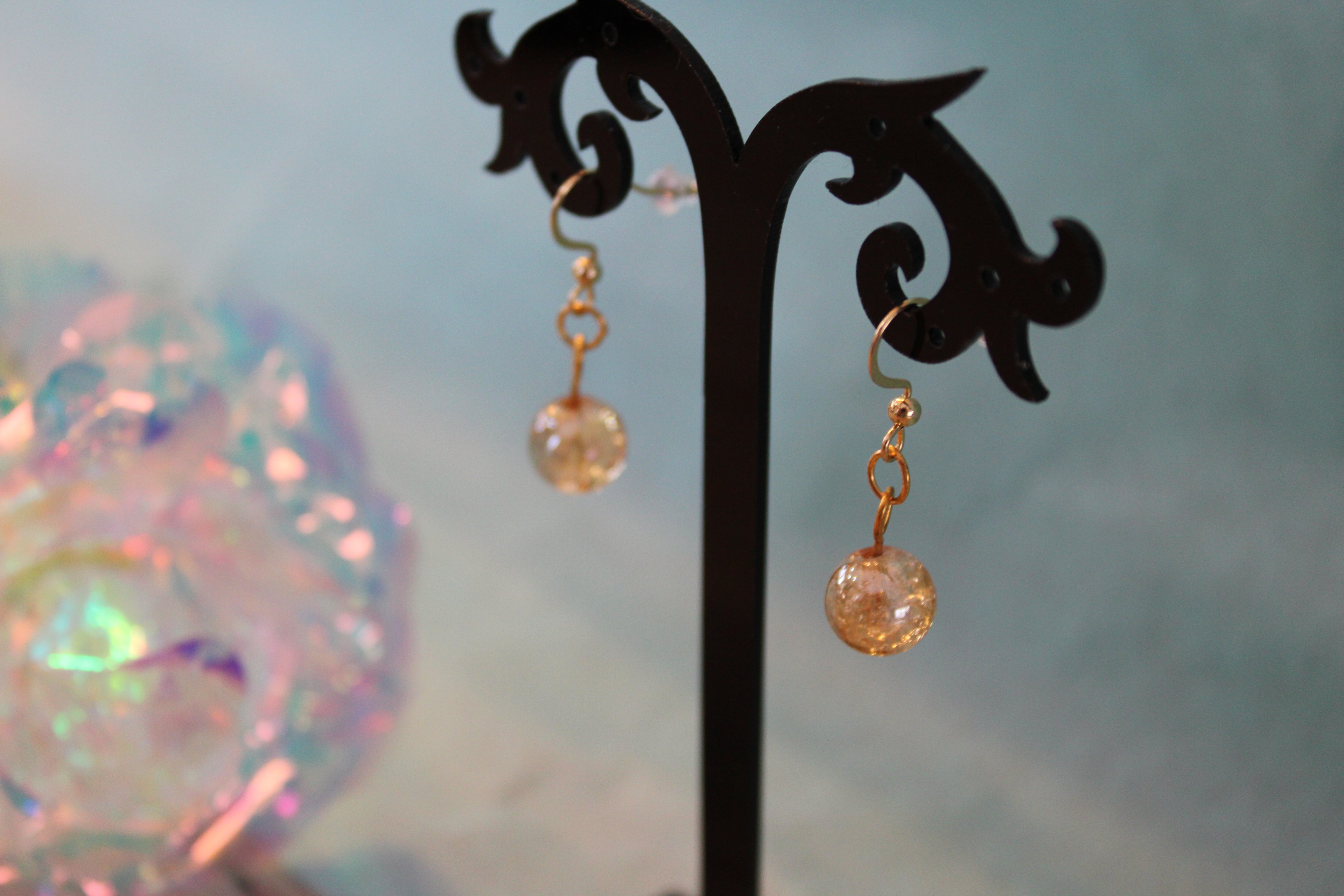 Boucles d'oreilles dorées shiny