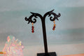 Boucles d'oreilles rouge bicolore