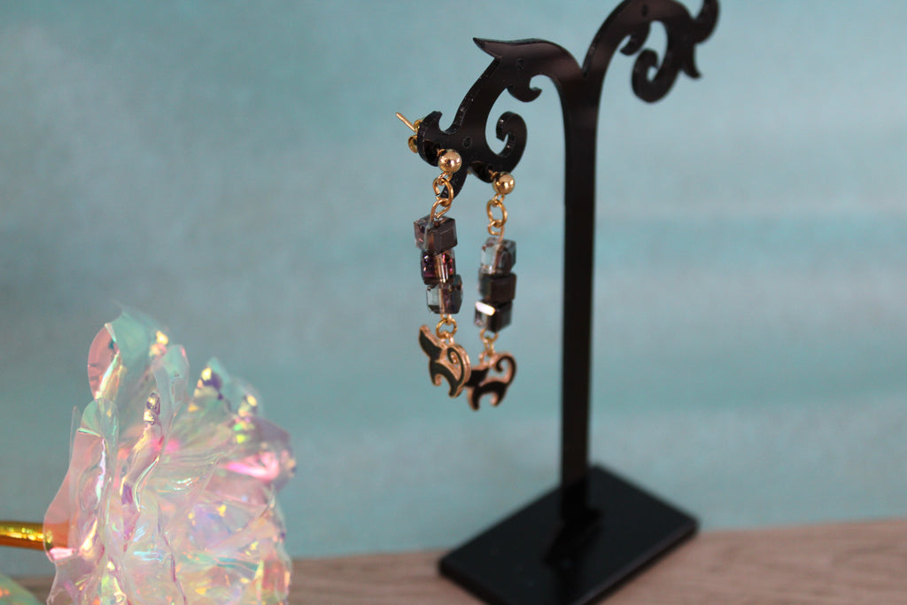 Boucles d'oreilles chats noirs