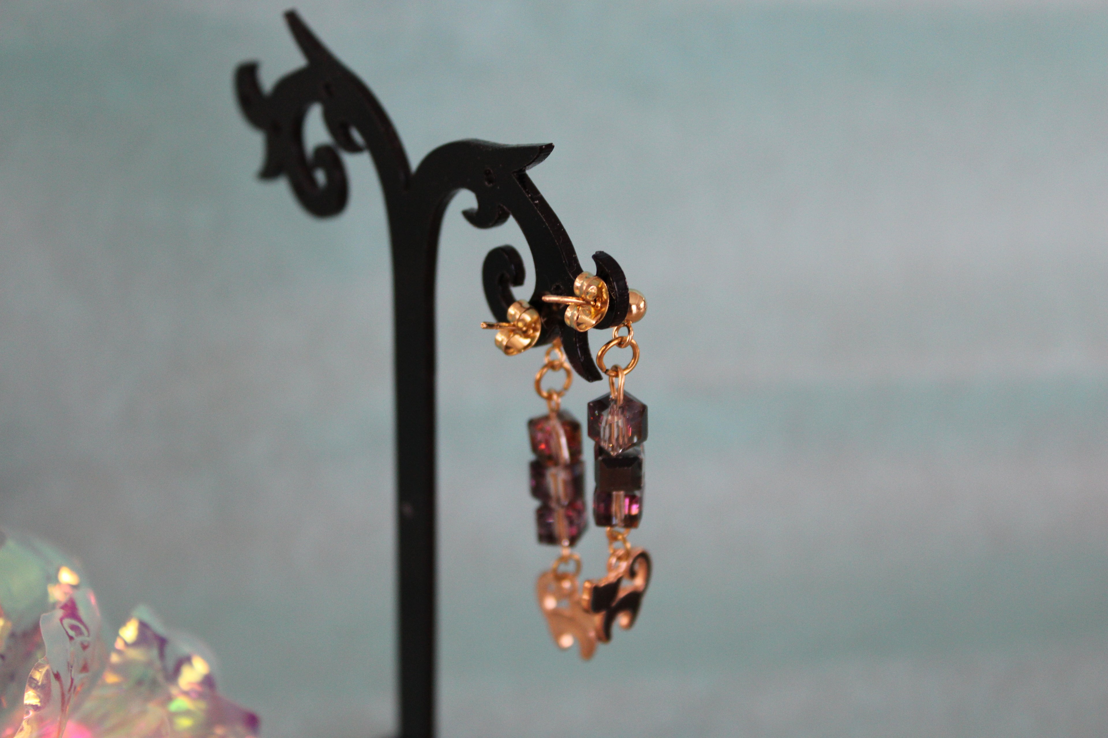Boucles d'oreilles chats noirs