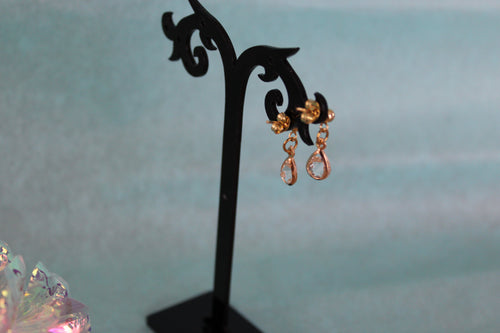 Boucles d'oreilles dorées gouttes
