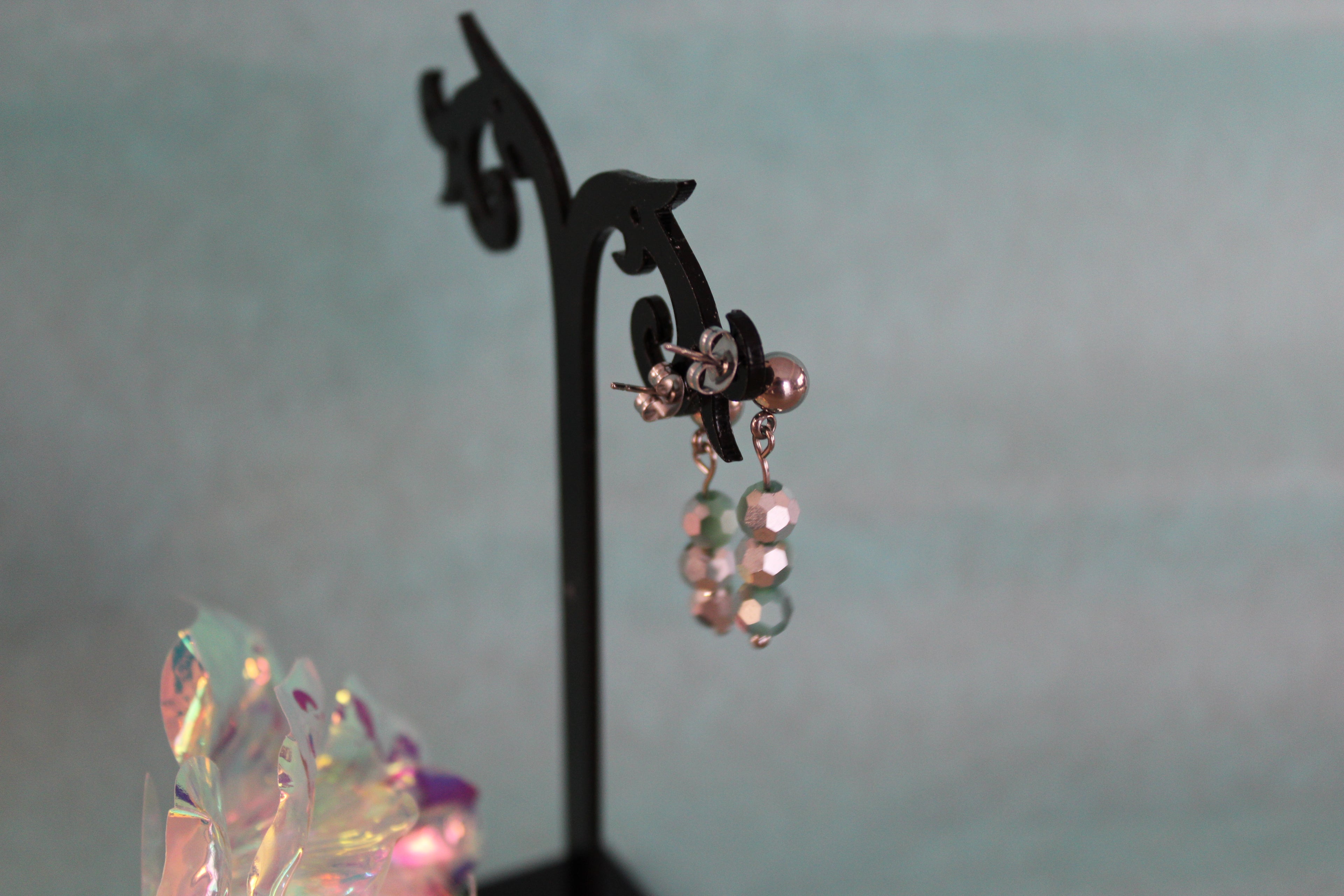 Boucles d'oreilles turquoise bicolore