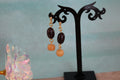 Boucles d'oreilles dorées marron