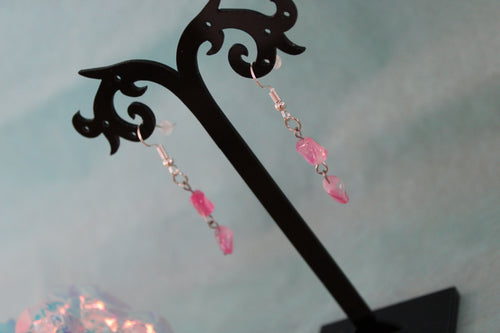 Boucles d'oreilles octogonales roses