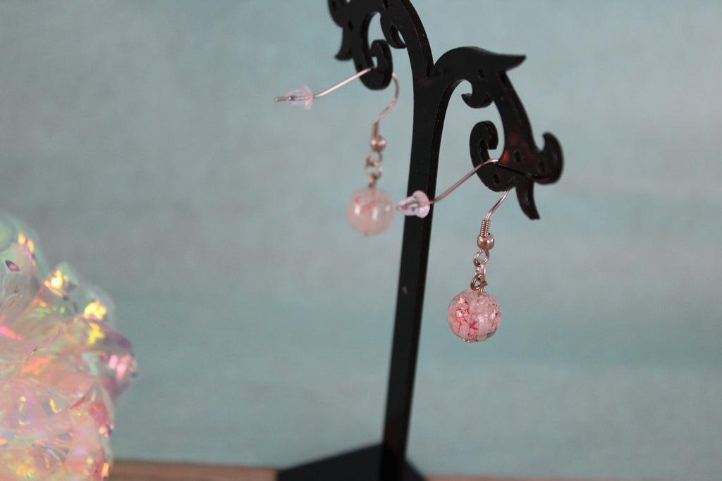Boucles d'oreilles noir et rouge